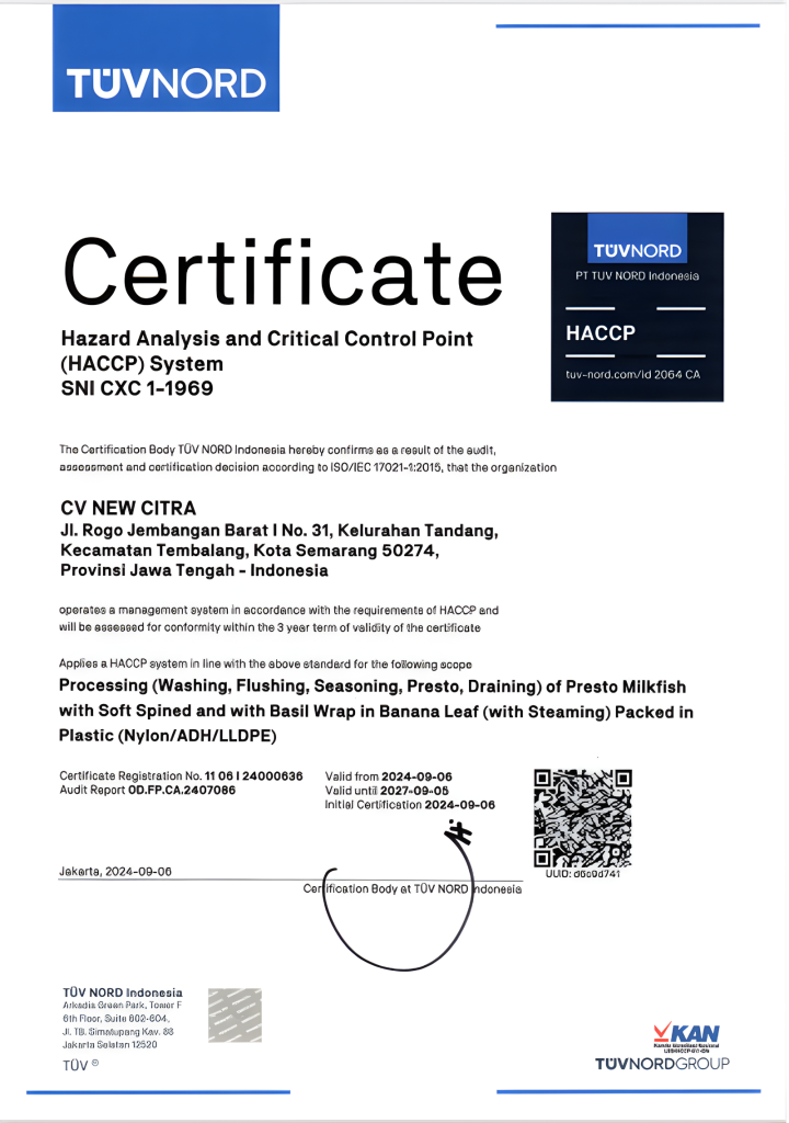 HACCP Certified Frozen Food Supplier factory Indonesia